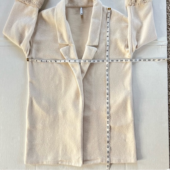 Z Supply The Maxi Sherpa Women's Oatmeal Cream Teddy Jacket Coat SZ L - Picture 5 of 16